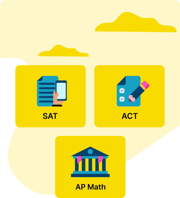 SAT, AP, MATH icons