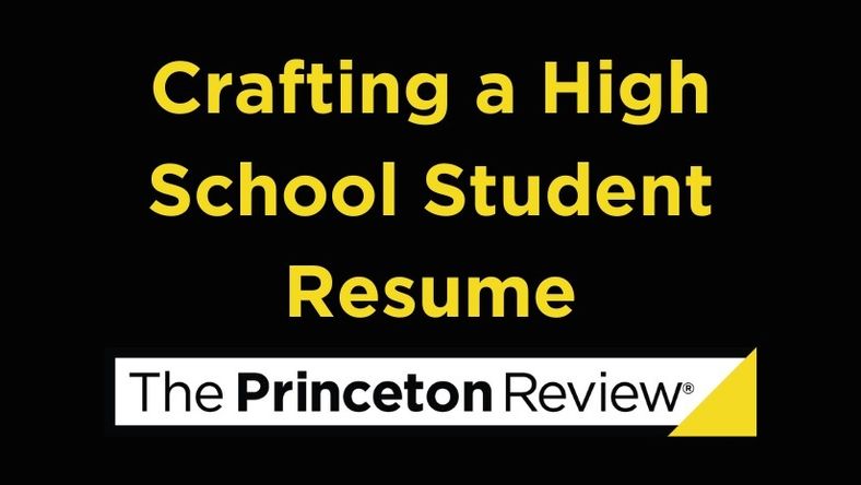 Crafting a High School Student Resume