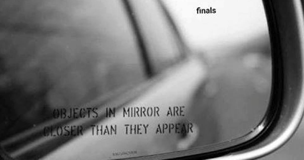 Objects in mirror are