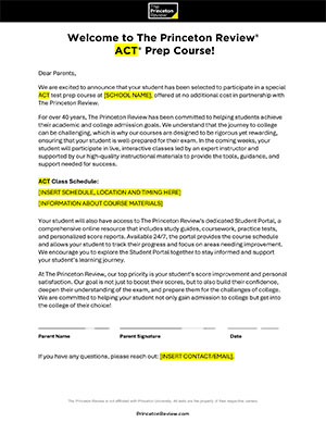 PRC Welcome Letter Templates for ACT Thumbnail